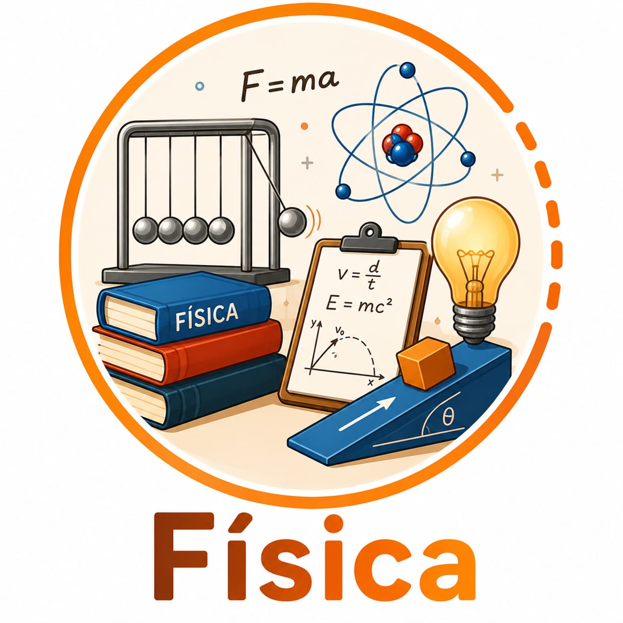 Ícono ilustrado de Física