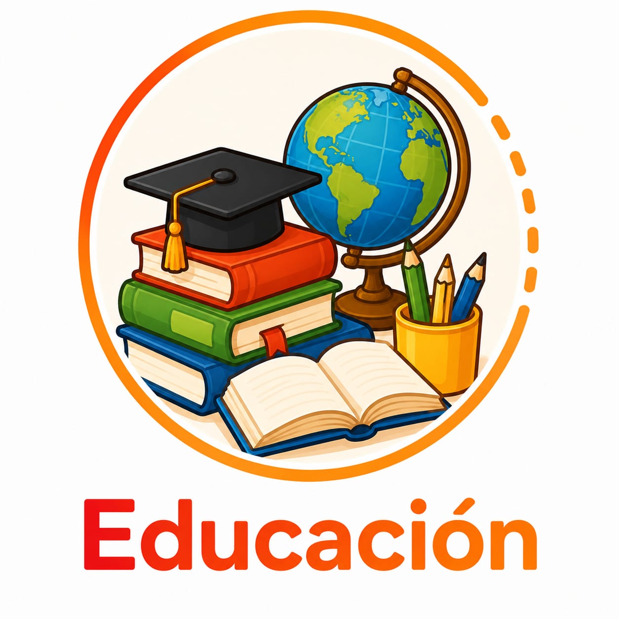 Ícono ilustrado de Educación