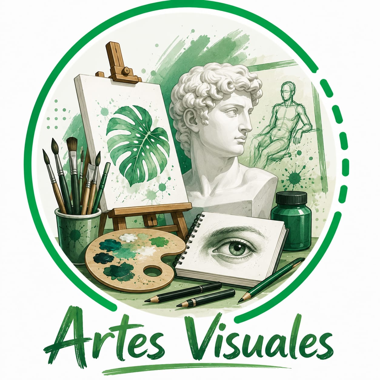 Ícono ilustrado de Artes Visuales